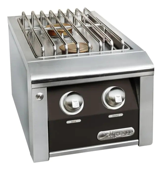 Alfresco Dual Side Burner for Freestanding Grill - Jet Black-Gloss