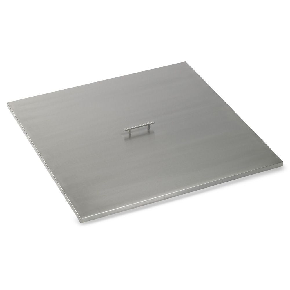 American Fire Glass 39" Stainless Steel Square Drop-In Pan Cover