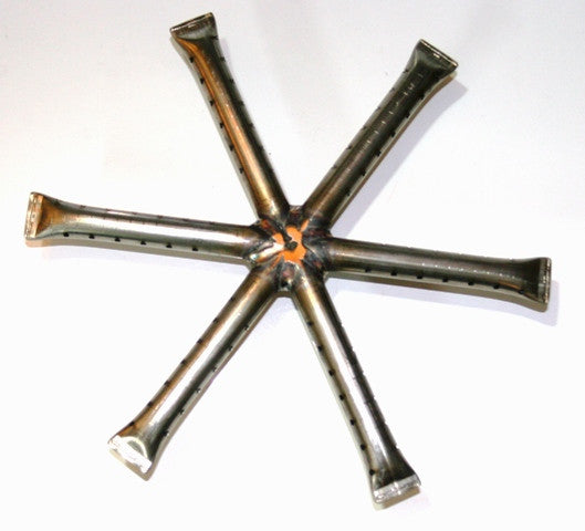 12" Star Burner for gas fire pit (Stainless)