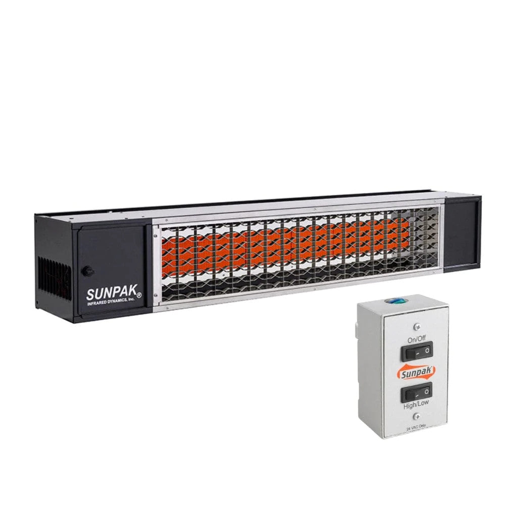 SUNPAK S34B TSH WALL/CEILING MOUNTED INFRARED GAS HEATER WITH WALL SWITCH - BLACK