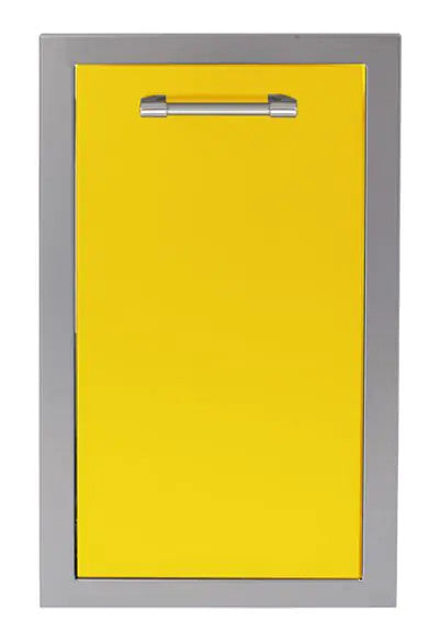 Alfresco 20-Inch Stainless Steel Soft-Close Dual Trash Center/Recycling Bin - Traffic Yellow-Gloss - AXE-TC2D-SC-S1023