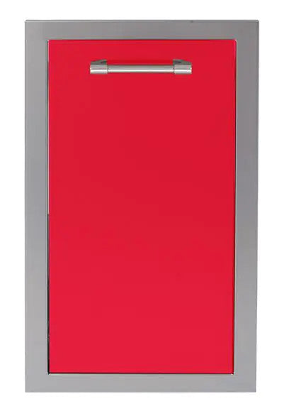 Alfresco 20-Inch Stainless Steel Soft-Close Dual Trash Center/Recycling Bin - Raspberry Red-Gloss - AXE-TC2D-SC-S3027