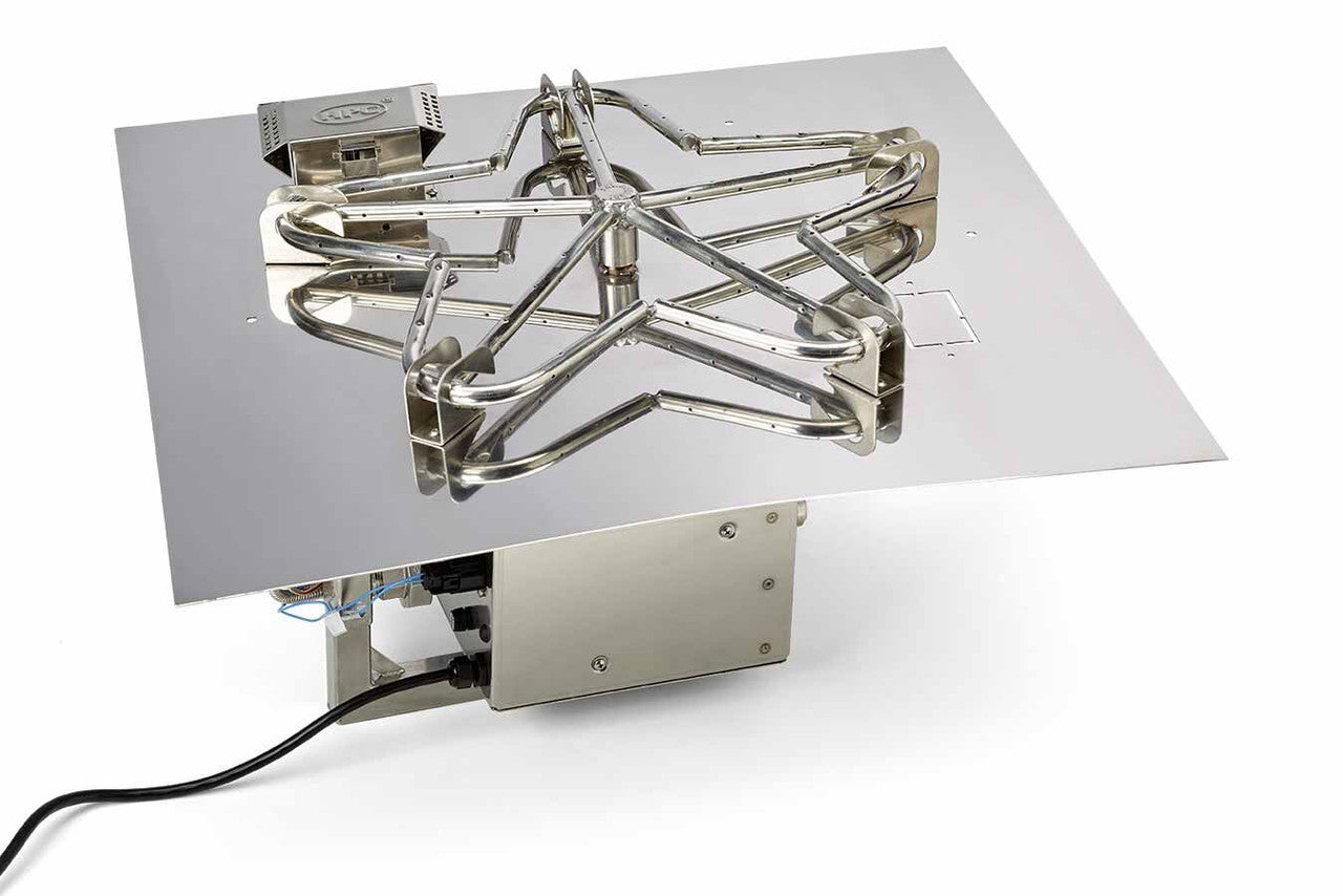 HPC Fire 18 Square Flat Pan Gas Fire Kit 18FSSEI-SQ