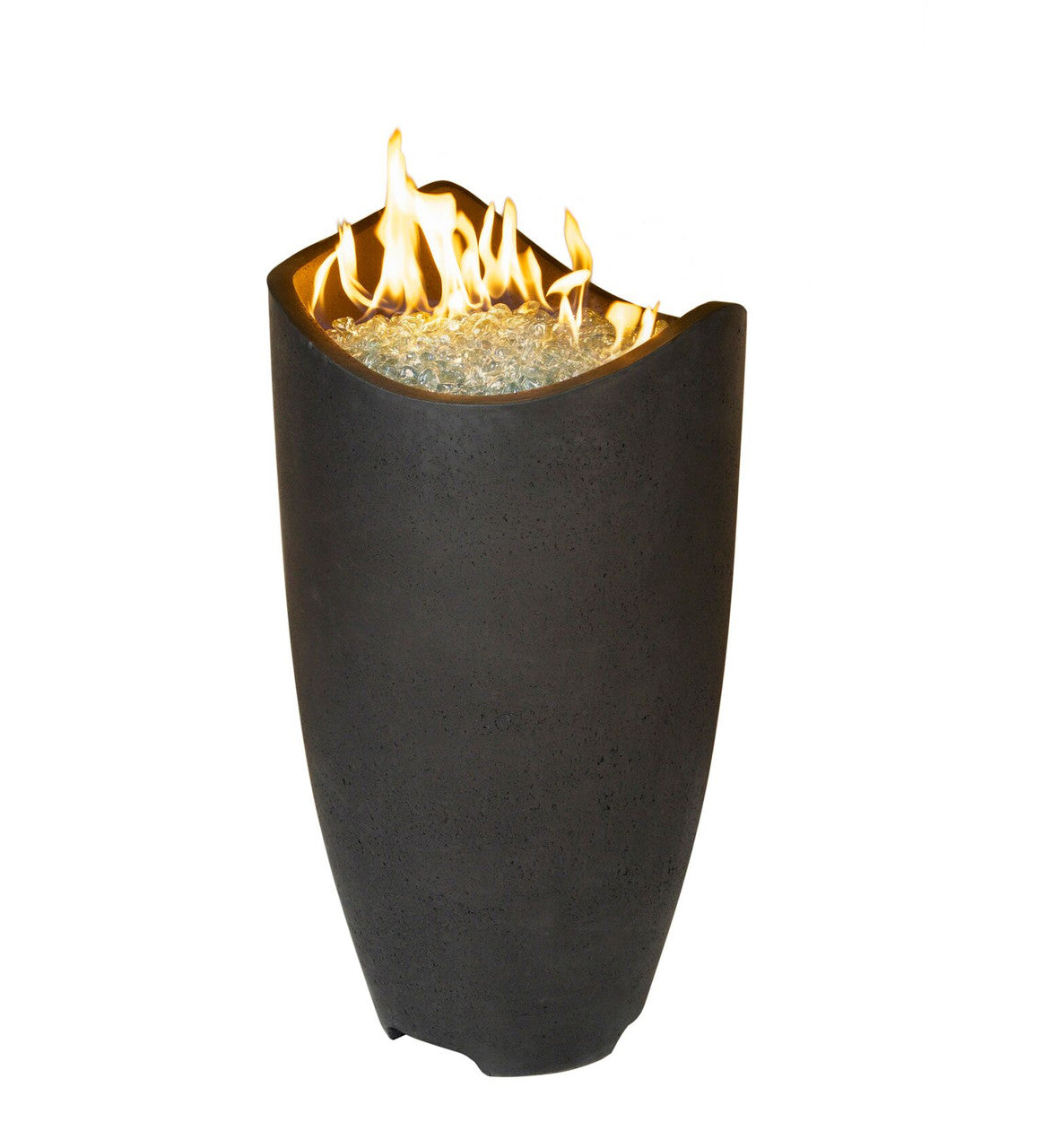 American Fyre Designs - Wave Fire Urn (with access door) - Black Lava color