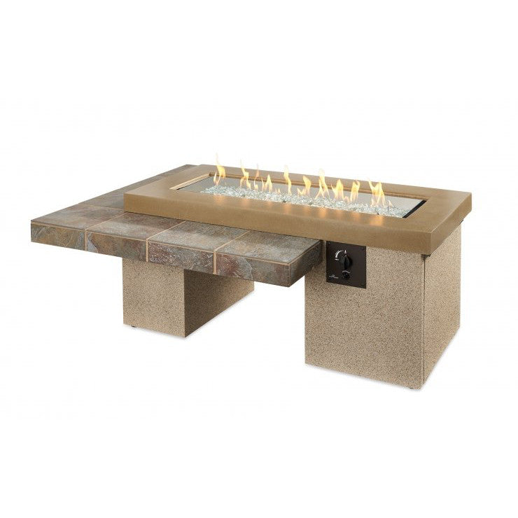 Outdoor Greatroom - Brown Uptown Linear Gas Fire Pit Table