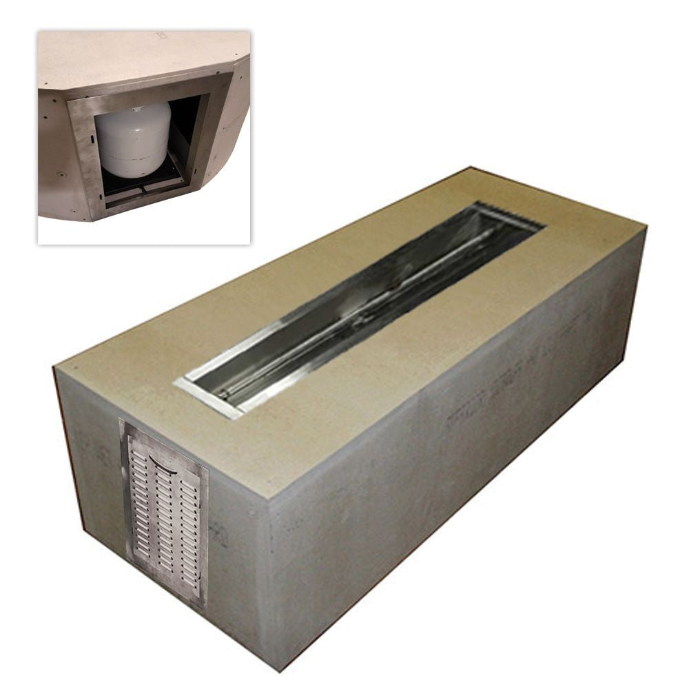 HPC Fire 70 x 24" Rectangular Fire Pit Enclosure Kit UST70x24-36MLFPKCEK