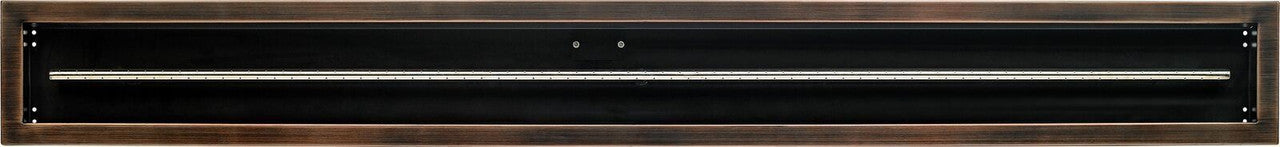 American Fire Glass 36"x 6" Linear Oil Rubbed Bronze Drop-In Pan with Match Light Kit