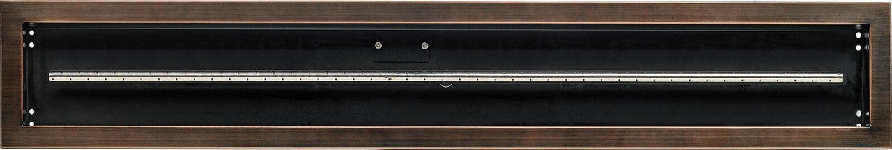 American Fire Glass 48"x 6" Linear Oil Rubbed Bronze Drop-In Pan with Match Light Kit