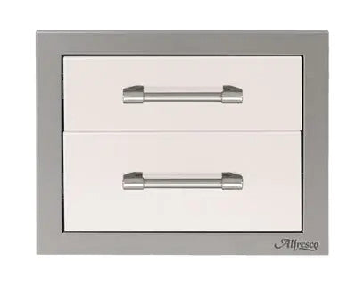 Alfresco 17-Inch Stainless Steel Soft-Close Double Drawer