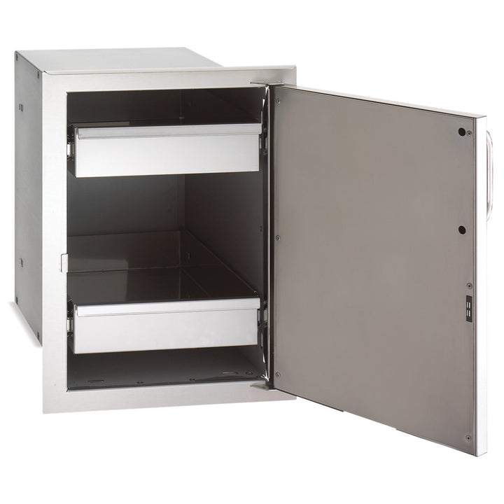 Fire Magic -Select | Single Door with Dual Drawers - Opened