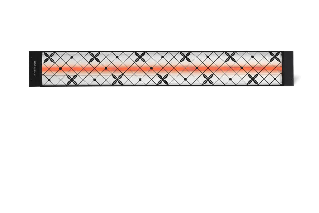 Infratech C4024BL4 Single Element Heater with Black Traditional Motif