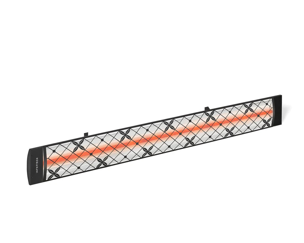 Infratech C2024BL4 Single Element Heater with Black Traditional Motif
