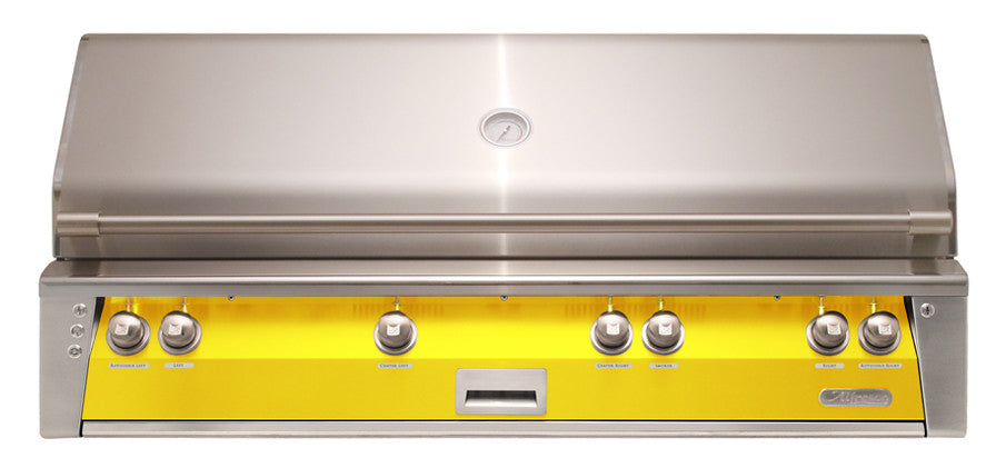 Alfresco - 56" ALXE Luxury Grill - Built-In - 3 Burner, Rotis, Smoker, SearZone™ - Traffic Yellow