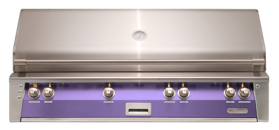 Alfresco - 56" ALXE Luxury Grill - Built-In - 3 Burner, Rotis, Smoker, SearZone™ - Blue Lilac