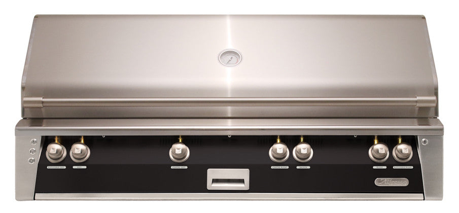 Alfresco - 56" ALXE Luxury Grill - Built-In - 3 Burner, Rotis, Smoker, SearZone™ - Jet Black