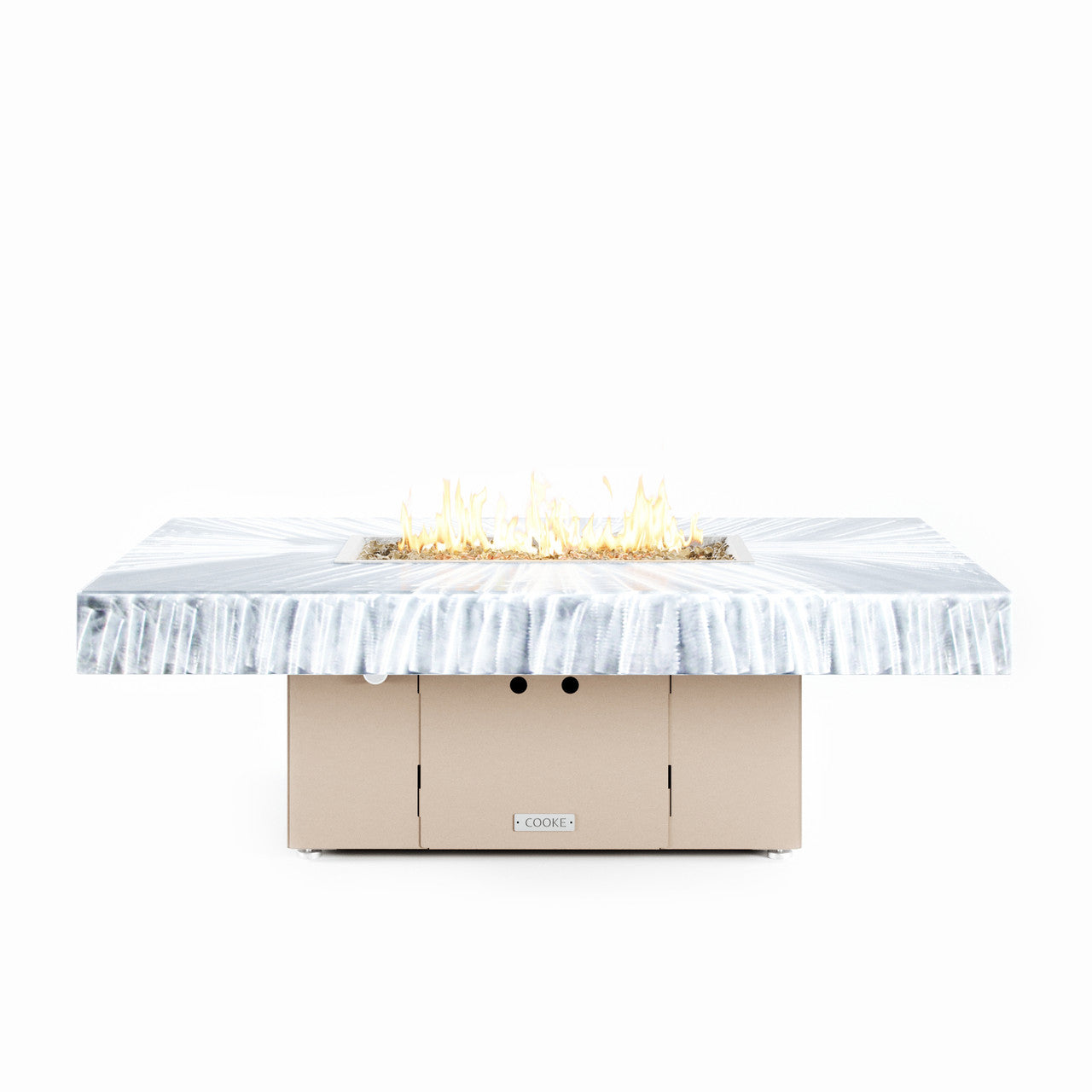 COOKE Santa Barbara Fire Pit Table 52" x 36" x 17" - Aluminum Top