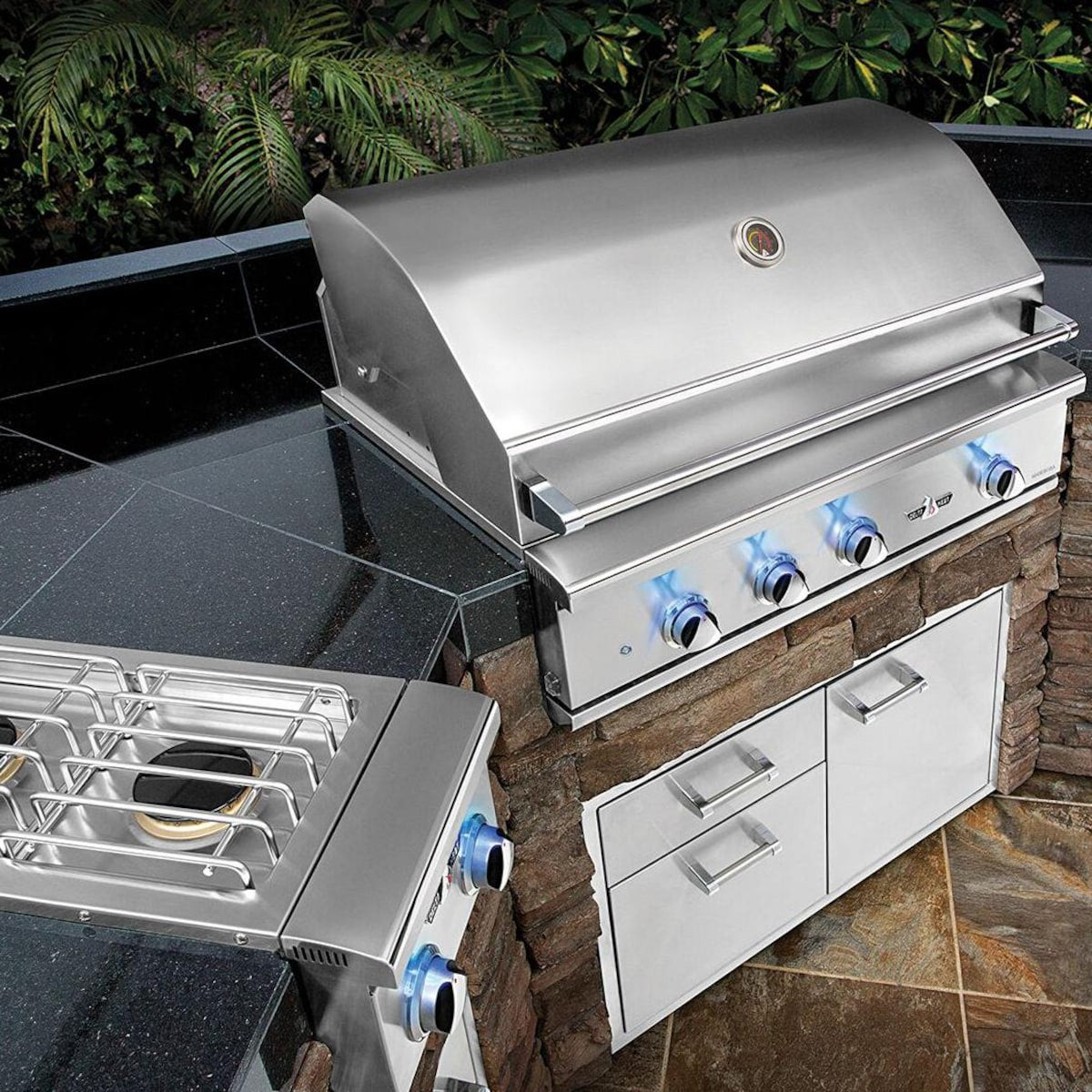 Delta Heat 32-Inch 3-Burner Built-In Grill with Infrared Rotisserie Burner