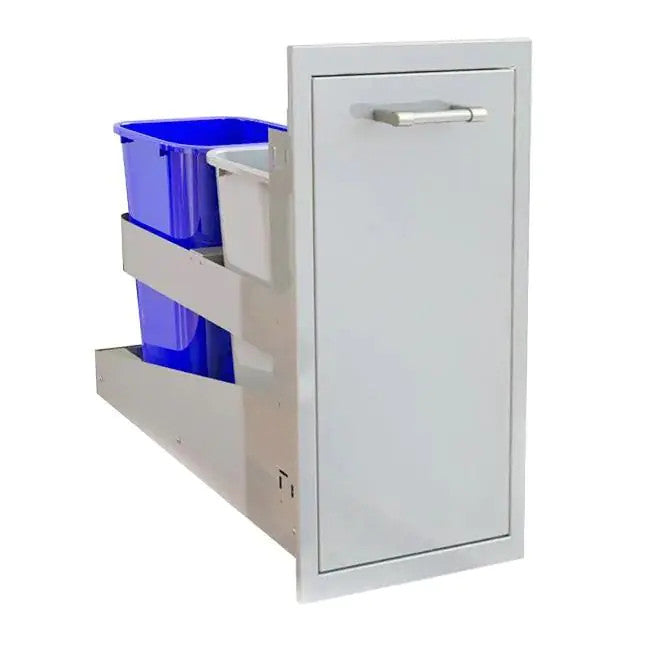 Alfresco 20-Inch Stainless Steel Soft-Close Dual Trash Center