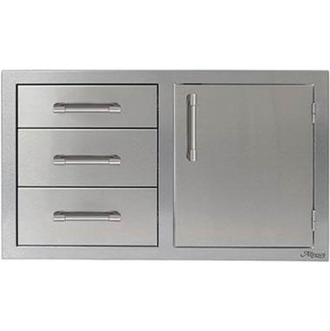 Alfresco 32'' Three Drawers w/ Door On Right