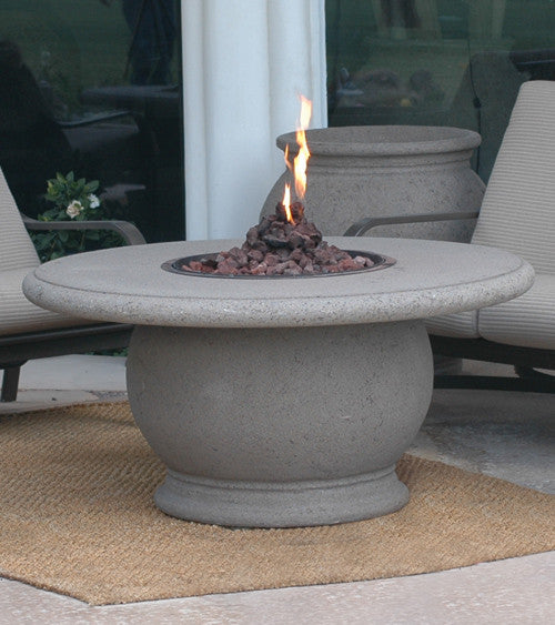American Fyre Designs - Amphora Firetable with Concrete Top - Chat Height