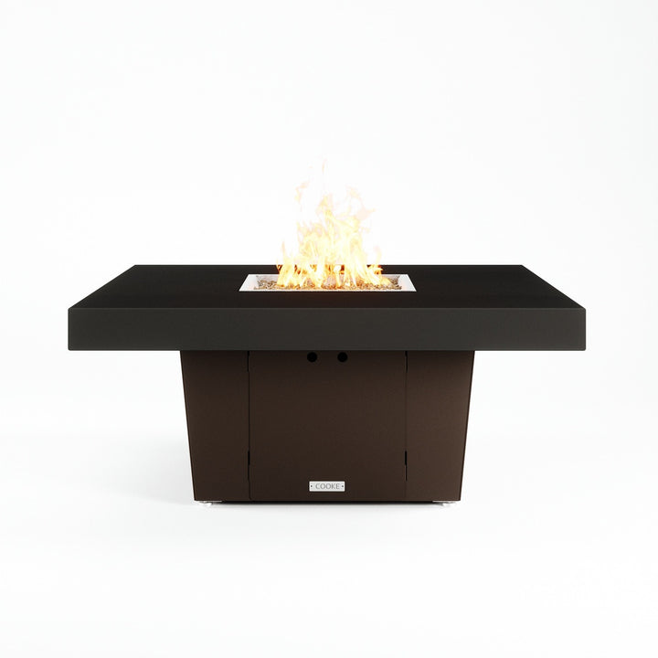 COOKE Parkway 48" x 48" Black Texture Top - Bronze Base