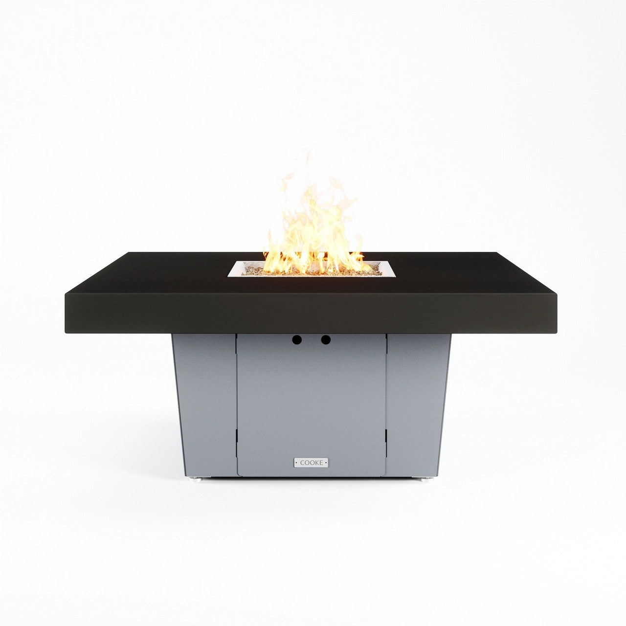 COOKE Parkway 48" x 48" Black Texture Top - Grey Base Base