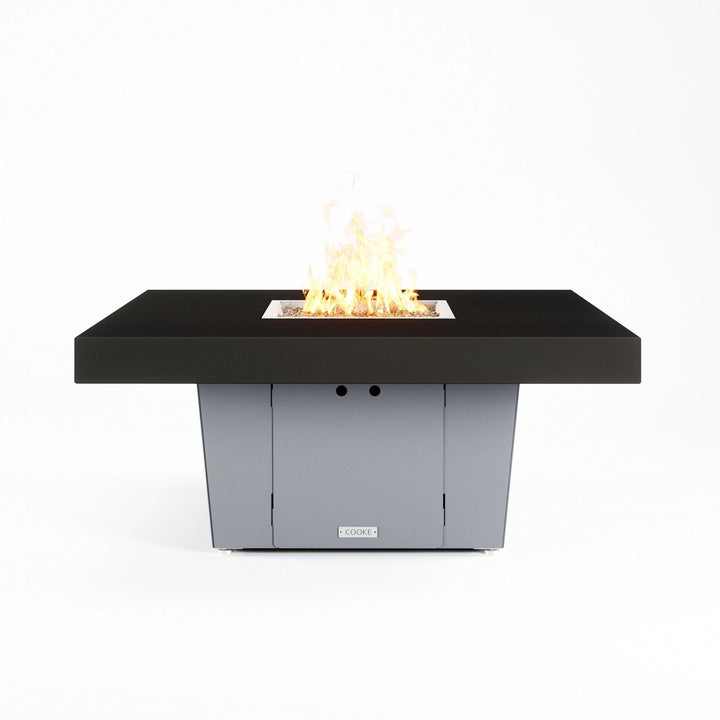 COOKE Parkway 48" x 48" Black Texture Top - Grey Base Base