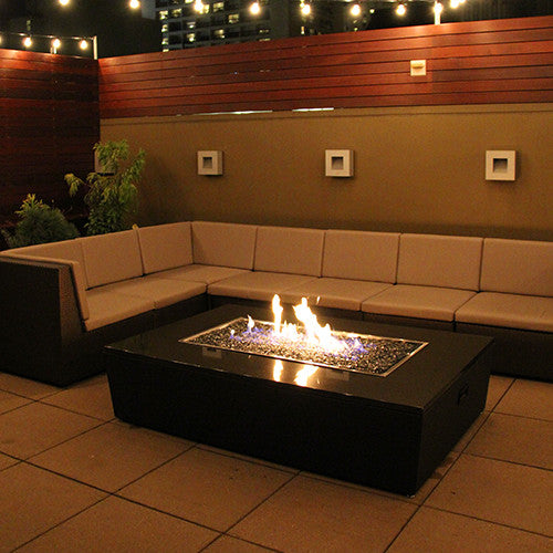 COOKE Diego 72" x 42" x 17" - Black Pearl Granite Top, Black Powder Coated Stainless Steel Base