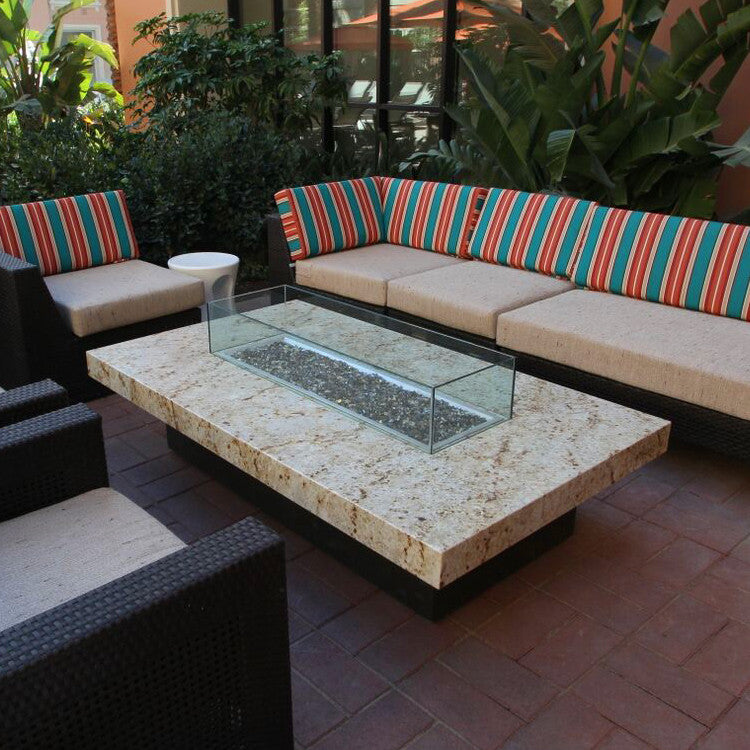 COOKE Montecito L72" x W42"x H17", Cafe Creme Granite Top