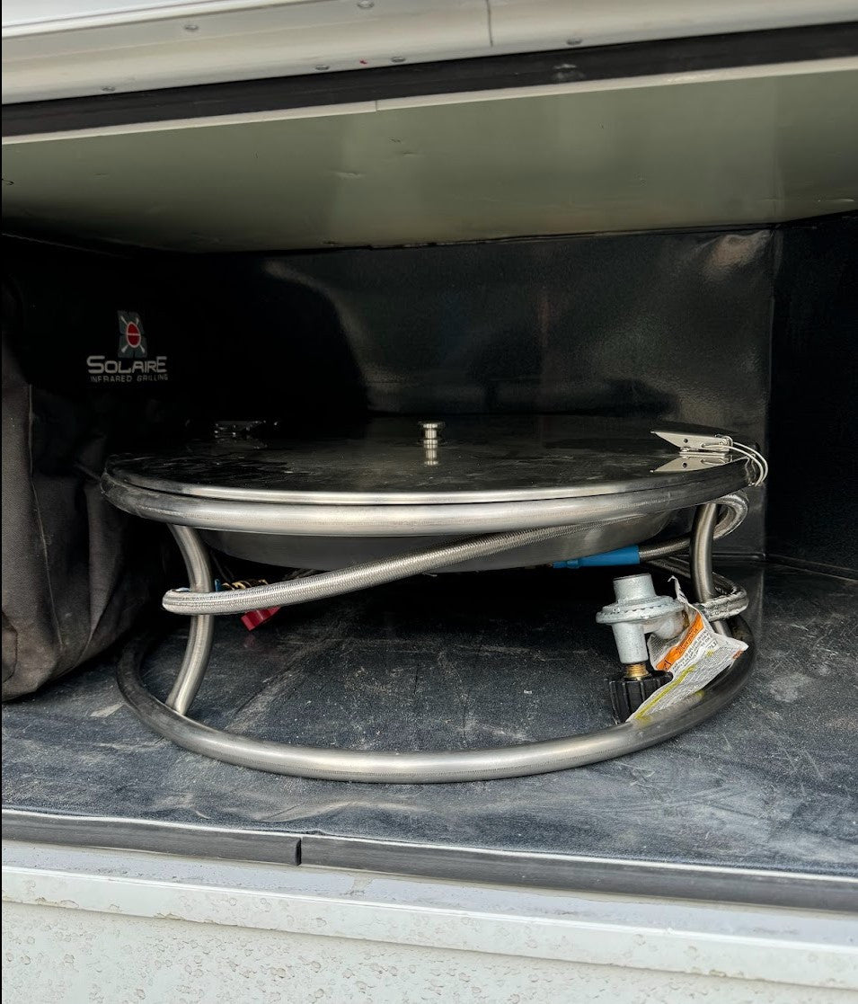 Stainless Steel RV Camping fire pit easy to store in RV 