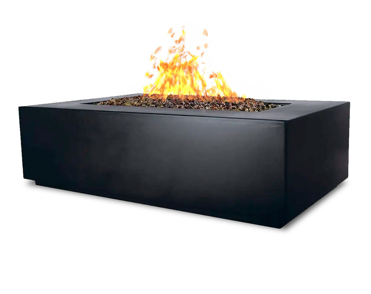 Manhattan Rectangle Fire Table in GFRC Concrete by Archpot