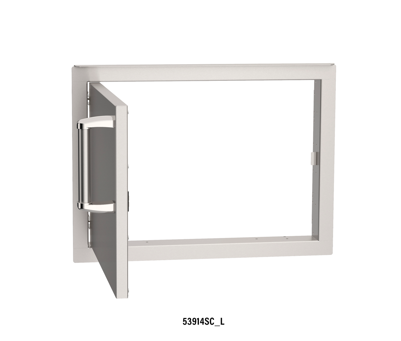 Fire Magic - Premium Flush, Soft Close | Horizontal Single Access Door - Opened - Door Hinge: Left