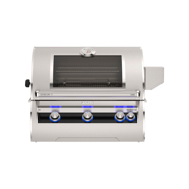 Fire Magic - 30" Echelon Diamond E660i Built-In Grills with Analog Thermometer and Magic View Window