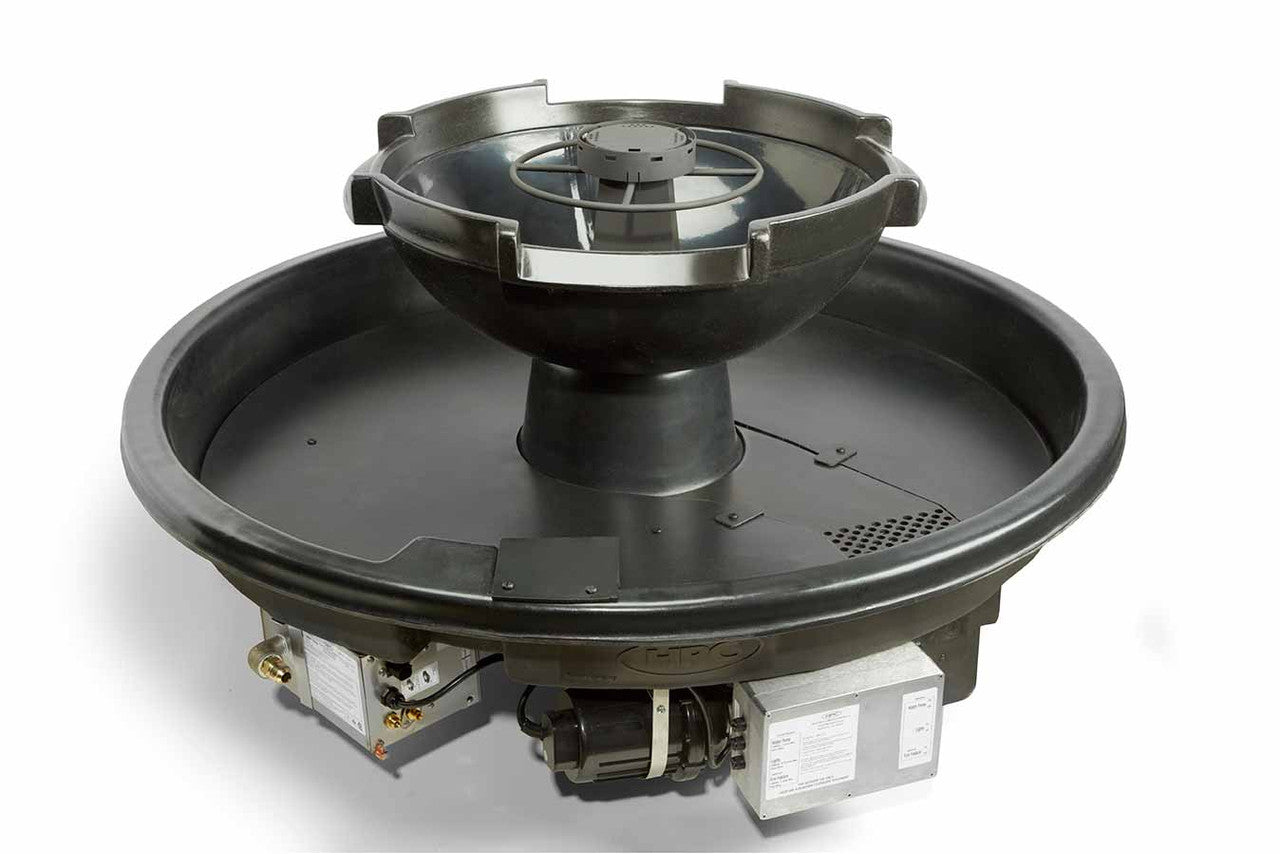 Concrete Black Bowl with 4 Scupper Design