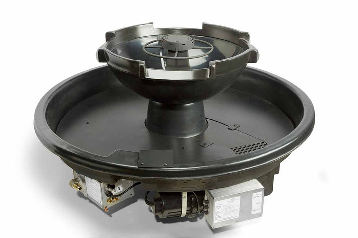 Concrete Black Bowl with 4 Scupper Design