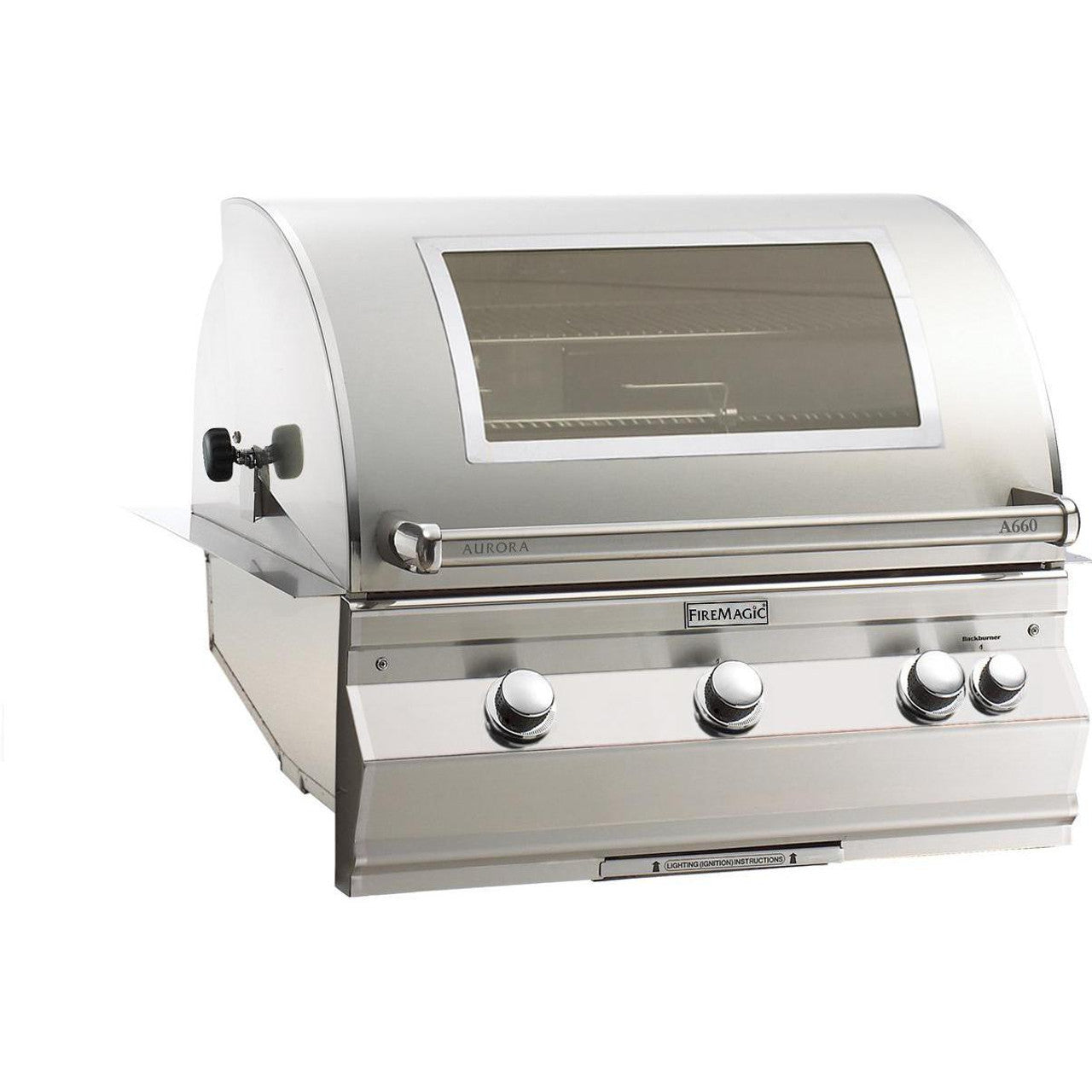 Fire Magic - 30" Aurora A660i Built-In Grills with Analog Thermometer with Magic View Window