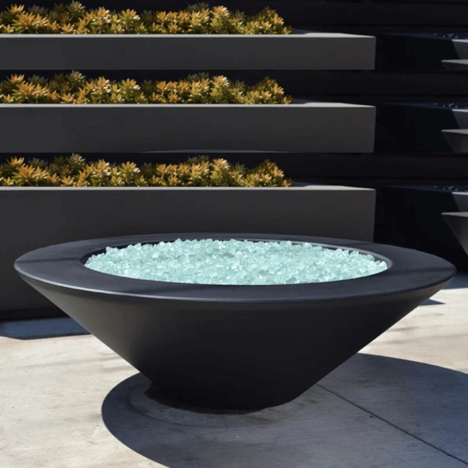 Geo Round Fire Table in  GFRC Concrete by Archpot