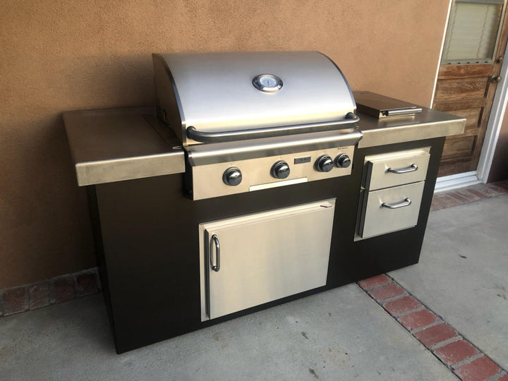 COOKE Montecito 72" Long Stainless Steel BBQ Island