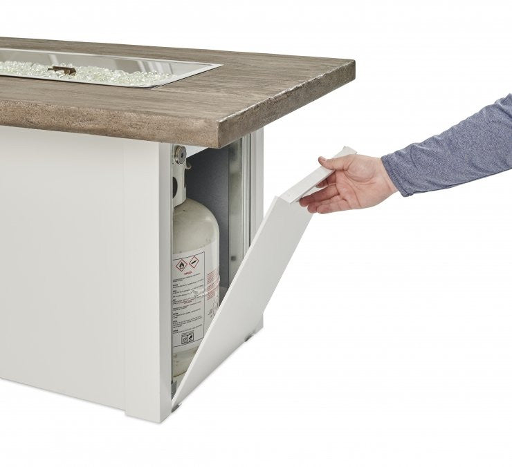 A Standard 5 Gallon Vertical Cylinder Fits In Table Base
