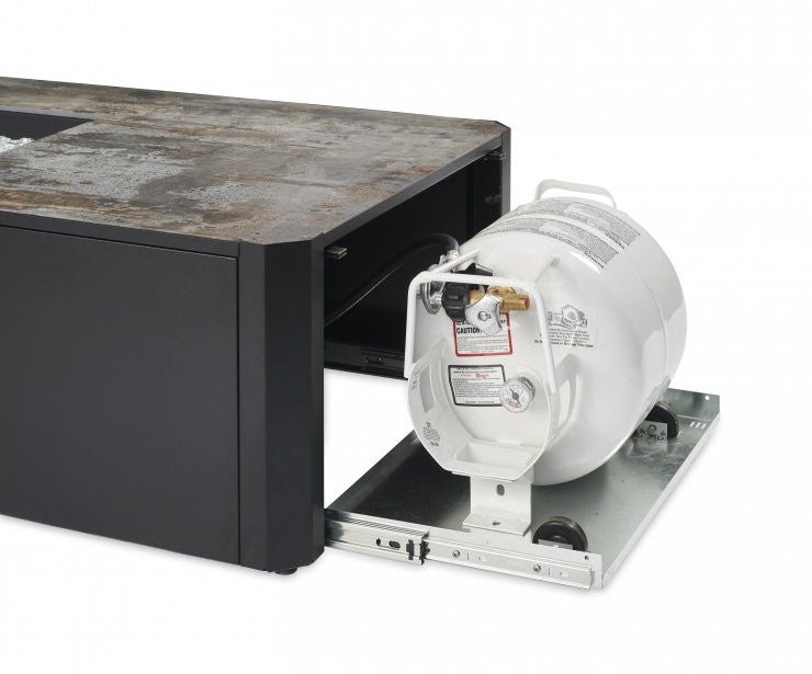 The Kinney Uses a 5 Gallon Horizontal Propane Cylinder