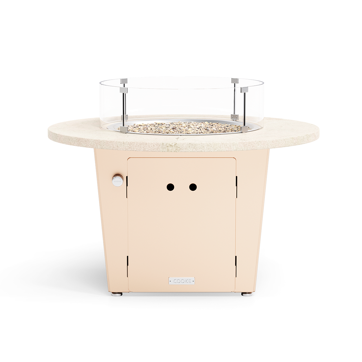 COOKE Parkway Fire Pit Table 38" Dia. x 21" - Stone Top