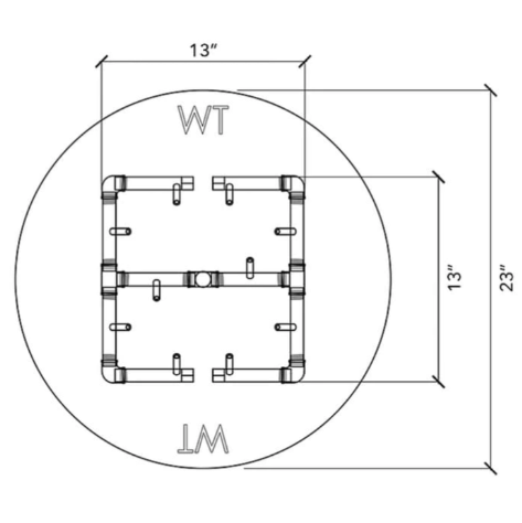 23" - 26" Circular Opening - UPK120C23NG  |  UPK120C23LP