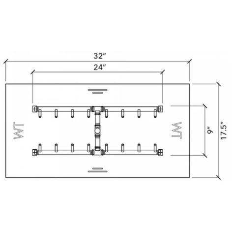 17 1/2" - 20 1/2" x 32" - 35" Rectangular Opening - UPK160H3217NG  |  UPK160H3217LP