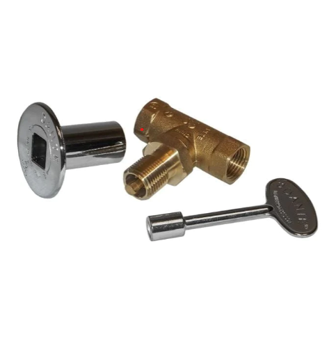 KV12 Gas Fire Pit Shut Off Valve Kit 1/2-Inch Key Valve, 3-Inch Key