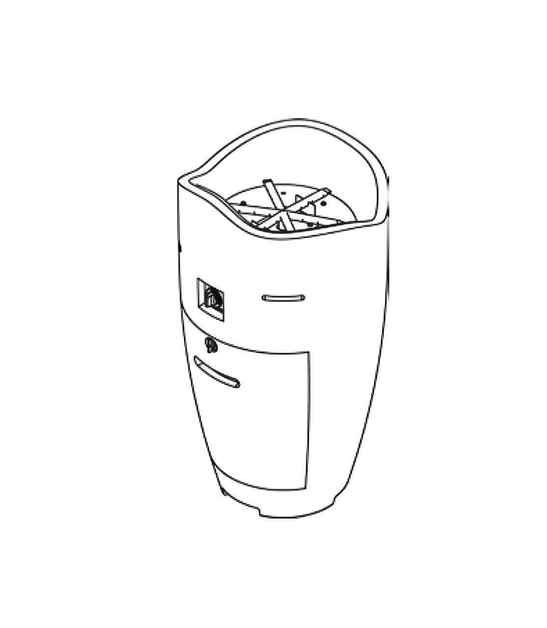 American Fyre Designs - Wave Fire Urn (with access doo) - Diagram