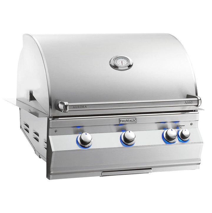 Fire Magic - 30" Aurora A660i Built-In Grills with Analog Thermometer