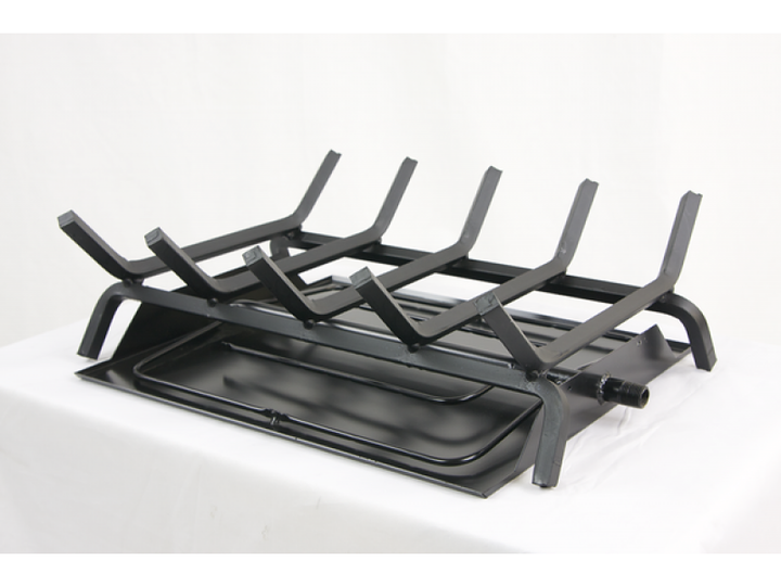 Double Face Custom Embers Pan Burner with Grate Hearth Kit