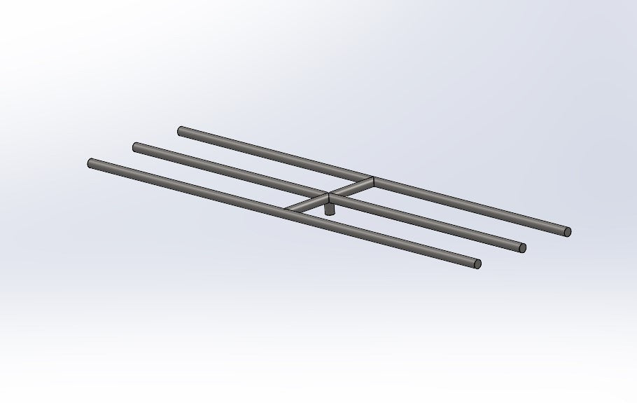double h shaped burner for fire pits