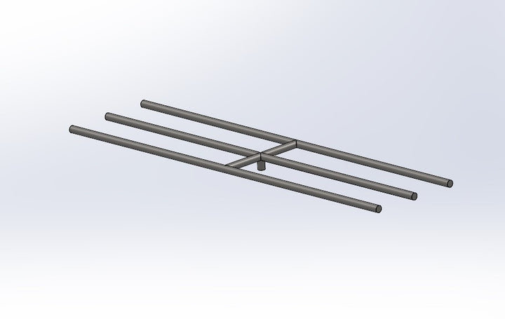double h shaped burner for fire pits