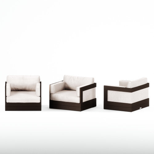 Salt Cushion, Bronze Frame, White Stainless Steel Sides